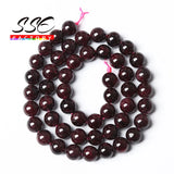 Natural Garnet Beads Red Gemstones Round Spacer Beads for Jewelry Making