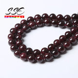 Natural Garnet Beads Red Gemstones Round Spacer Beads for Jewelry Making