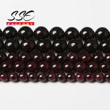 Natural Garnet Beads Red Gemstones Round Spacer Beads for Jewelry Making