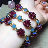 Natural Garnet Bracelet Milky Way Shi Yuanzhu Manual Organization Fund