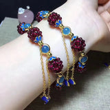 Natural Garnet Bracelet Milky Way Shi Yuanzhu Manual Organization Fund