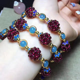 Natural Garnet Bracelet Milky Way Shi Yuanzhu Manual Organization Fund