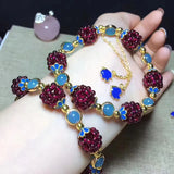 Natural Garnet Bracelet Milky Way Shi Yuanzhu Manual Organization Fund