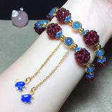 Natural Garnet Bracelet Milky Way Shi Yuanzhu Manual Organization Fund