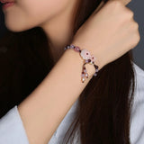 Natural Garnet Bracelet Female Jade Pearl Hand Woven Bracelet
