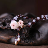 Natural Garnet Bracelet Female Jade Pearl Hand Woven Bracelet