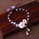 Natural Garnet Bracelet Female Jade Pearl Hand Woven Bracelet