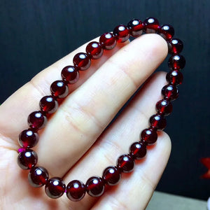 Natural Garnet Bracelet Alcohol Red Brazil Garnet Hand String Women