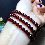 Natural Garnet Bracelet Alcohol Red Brazil Garnet Hand String Women