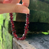 Natural Garnet Bracelet Red Stone Irregular Jewelry GEM Beads Healing Women
