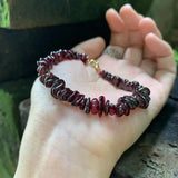 Natural Garnet Bracelet Red Stone Irregular Jewelry GEM Beads Healing Women