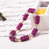 Garnet Bracelet Alcohol Red Crystal Ball-flower Hand String