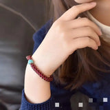 Garnet Bracelet Healing Gemstone Fine Jewelry With Amazonite Beads