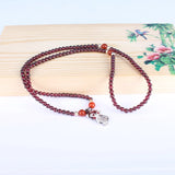 Garnet Bracelet 925 Silver Fox Charm Women's Jewelry Gift