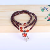 Garnet Bracelet 925 Silver Fox Charm Women's Jewelry Gift