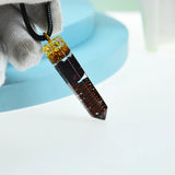 Natural Garnet Orgone Pendant for Healing and Meditation