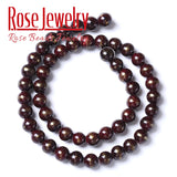 Garnet Red Lapis Lazuli Jades Stone Beads Round Loose Beads DIY Charm Bracelet