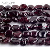 Red Jades Stone Irregular Beads for Jewelry Making 8-10mm 15"