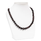 Natural Garnet Stone Cut Beads 10mm Jewelry Necklace for Women