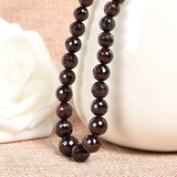 Natural Garnet Stone Cut Beads 10mm Jewelry Necklace for Women