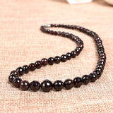 Natural Garnet Stone Cut Beads 10mm Jewelry Necklace for Women