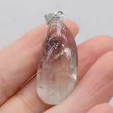 Natural Gem Clear Quartz Amethyst Irregular Crystal Pendant Craft