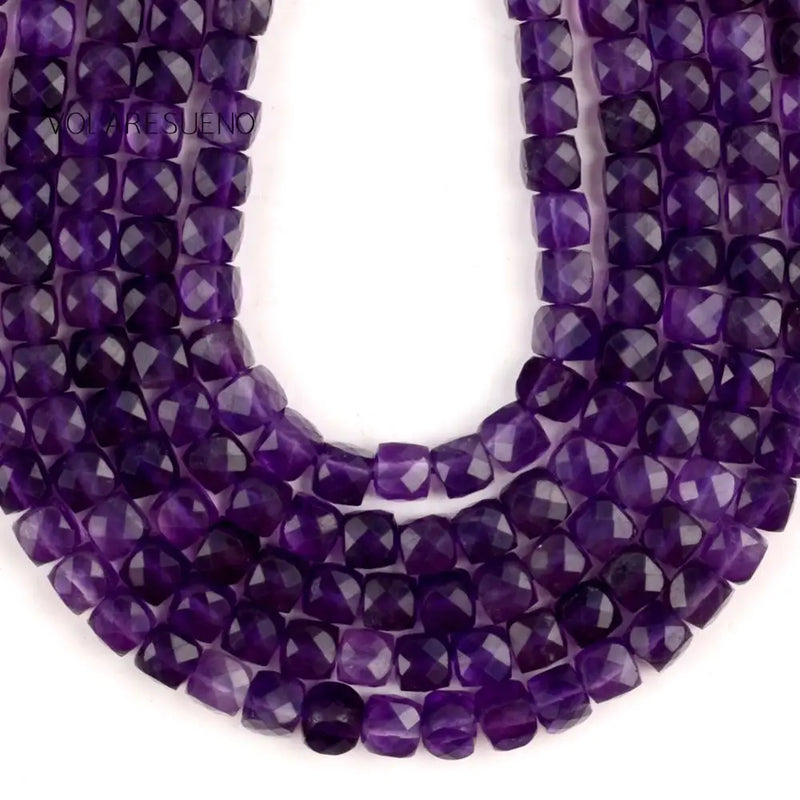 Faceted Amethyst Beads for DIY Jewelry Making