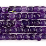 Faceted Amethyst Beads for DIY Jewelry Making 15"