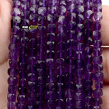 Faceted Amethyst Beads for DIY Jewelry Making 15"