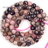 Gem Faceted Rhodonite Square Beads for DIY Jewelry Making