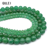 Green Dongling Round Bead Loose Beads for DIY Jewelry