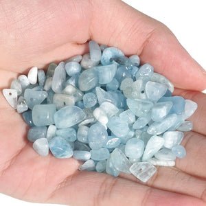 Aquamarine Chip Stone Beads 3-5-8mm 16''