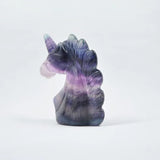 Fluorite Gem Stone Animal Carving Pendant