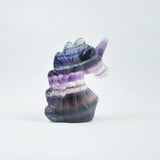 Fluorite Gem Stone Animal Carving Pendant