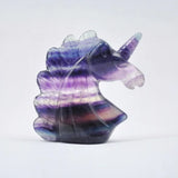 Fluorite Gem Stone Animal Carving Pendant