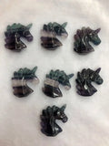 Fluorite Gem Stone Animal Carving Pendant