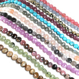 Aquamarines Dalmatian Jaspers Beaded Faceted Loose Beads 14''