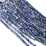Aquamarines Dalmatian Jaspers Beaded Faceted Loose Beads 14''