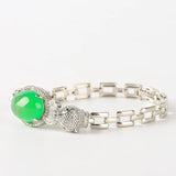 Natural Gem Stone Bead Bracelet with Cloisonne Butterfly Charm
