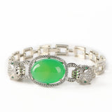 Natural Gem Stone Bead Bracelet with Cloisonne Butterfly Charm