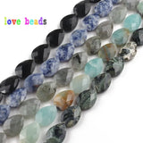 Labradorite Amazonite Faceted Water Drop Stone Beads 13*18mm