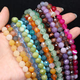 Faceted Tiger Eye Rose Pink Quartz Agate Beads 14''