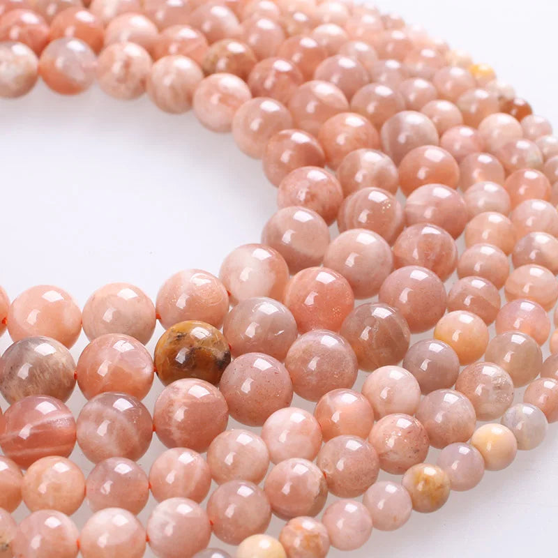 Sunstone Gemstone Round Beads 4-12mm Loose for Jewelry Making
