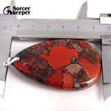 Bloodstone Pendant for DIY Necklace Water Drop Healing Crystals Beads