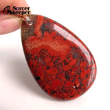 Bloodstone Pendant DIY Necklace Healing Crystal Beads