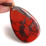Bloodstone Pendant for DIY Necklace Healing Crystals Beads