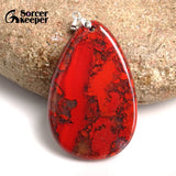 Bloodstone Pendant for DIY Necklace Slide Healing Crystals Beads
