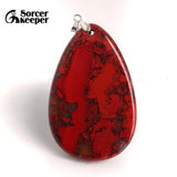 Bloodstone Pendant for DIY Necklace Slide Healing Crystals Beads