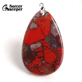 Bloodstone Pendant for DIY Necklace Healing Crystals Beads