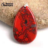 Bloodstone Pendant for DIY Necklace Slide Healing Crystals Beads